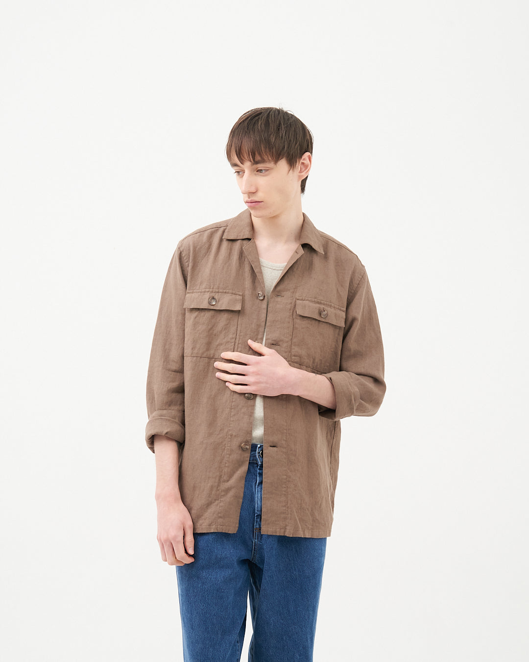 MOONCASTLE × Maker`s Shirt 鎌倉 Linen Shirt Jacket