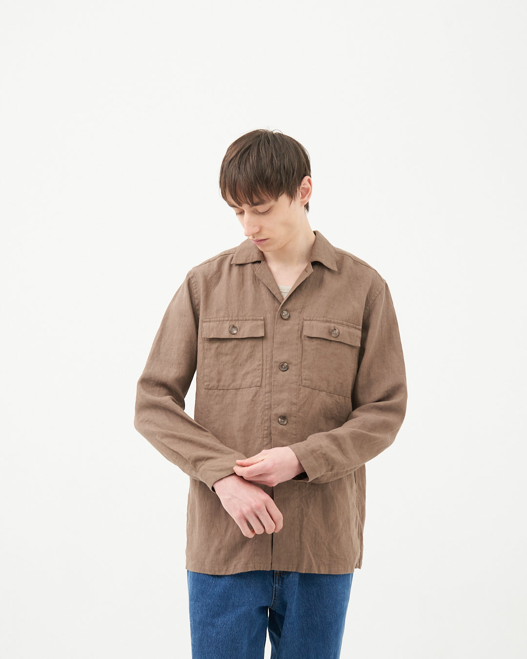 Maker's Shirt 鎌倉 LINEN SHIRT JACKET MOONCASTLE × Maker`s Shirt 鎌倉 Linen Shirt Jacket