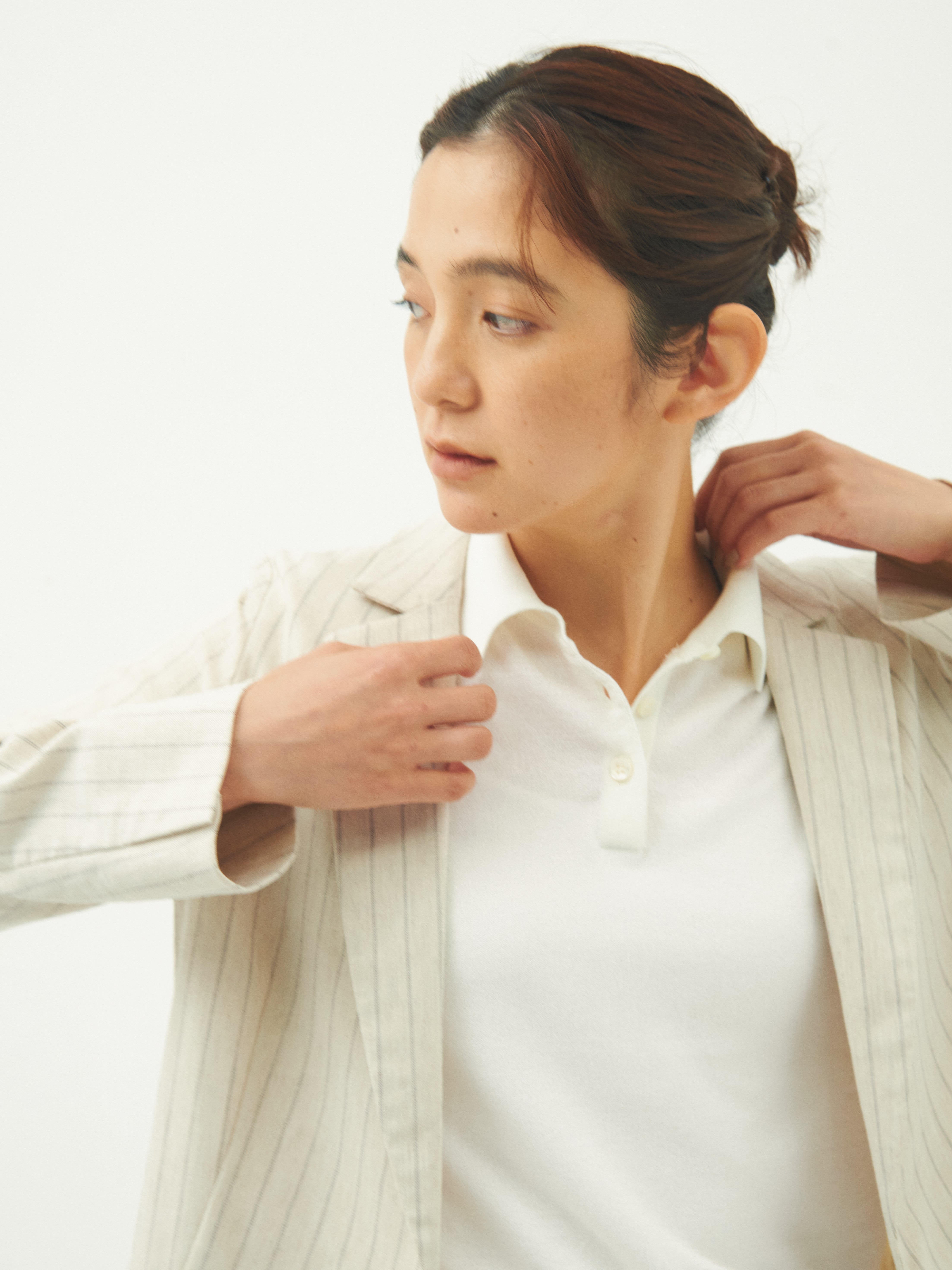 【WOMEN】ICE COTTON POLONECK