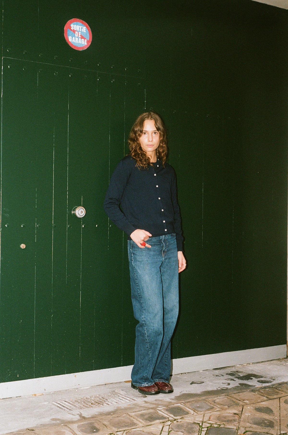 【WOMEN】12G Merino Wool Crewneck Cardigan