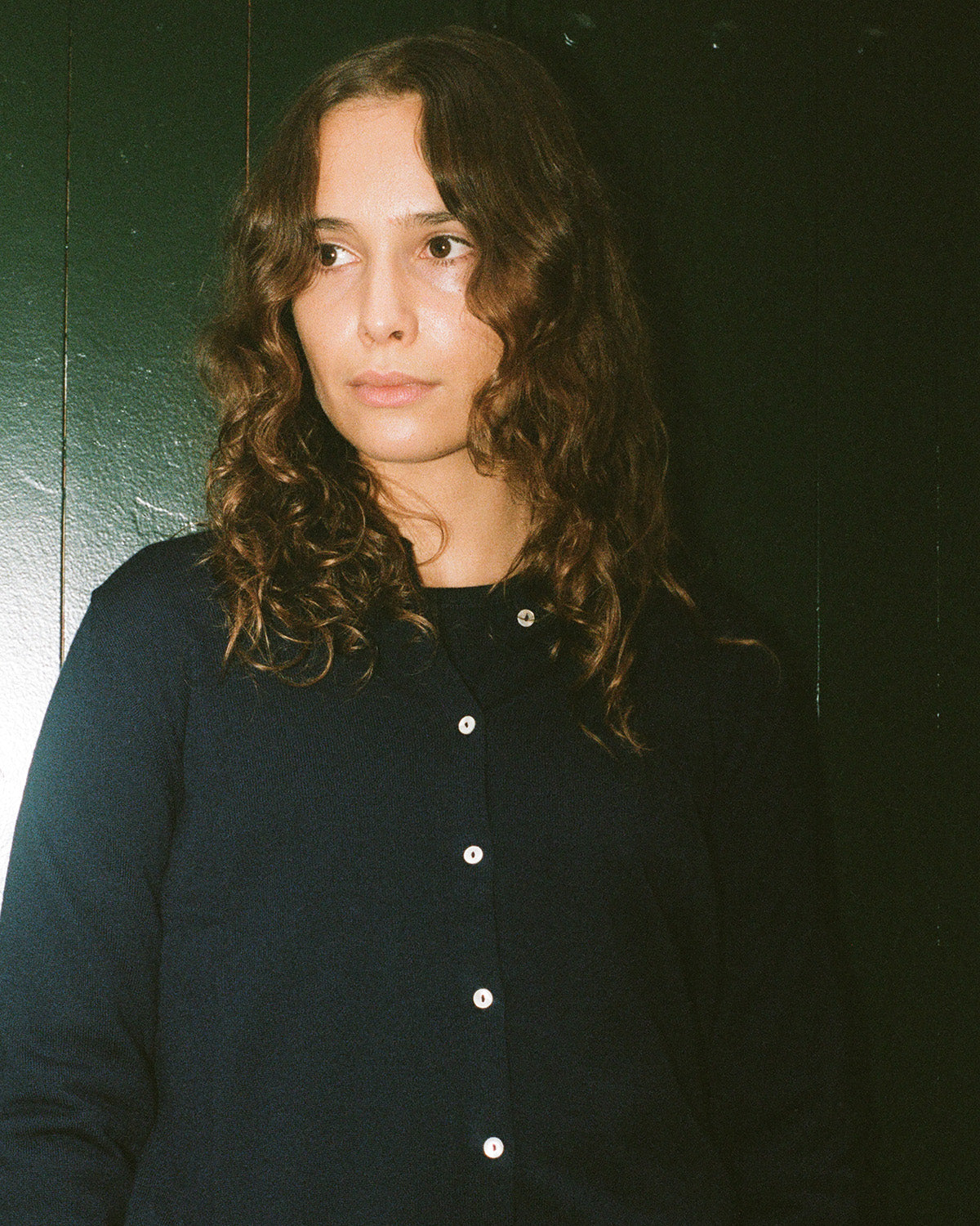 【WOMEN】12G Merino Wool Crewneck Cardigan