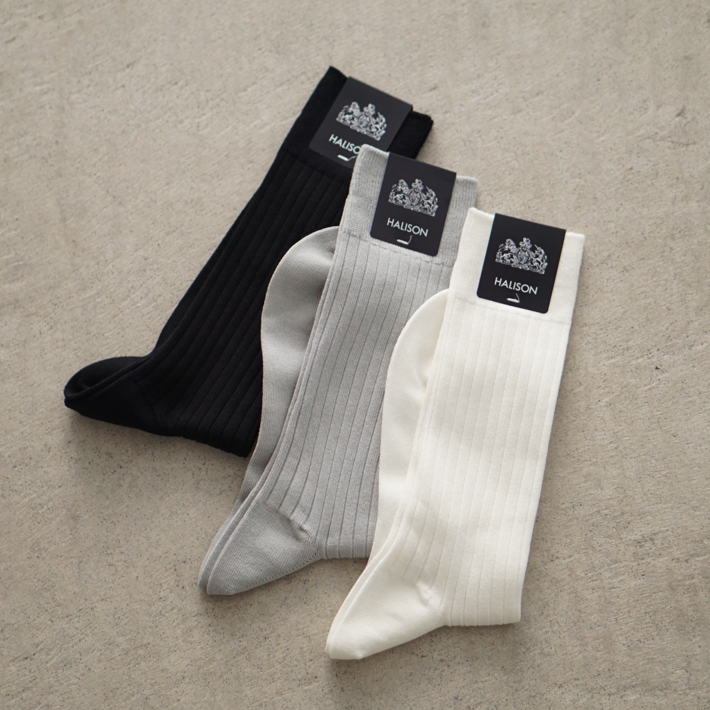HALISON×MOONCASTLE Ice Cotton Rib Socks