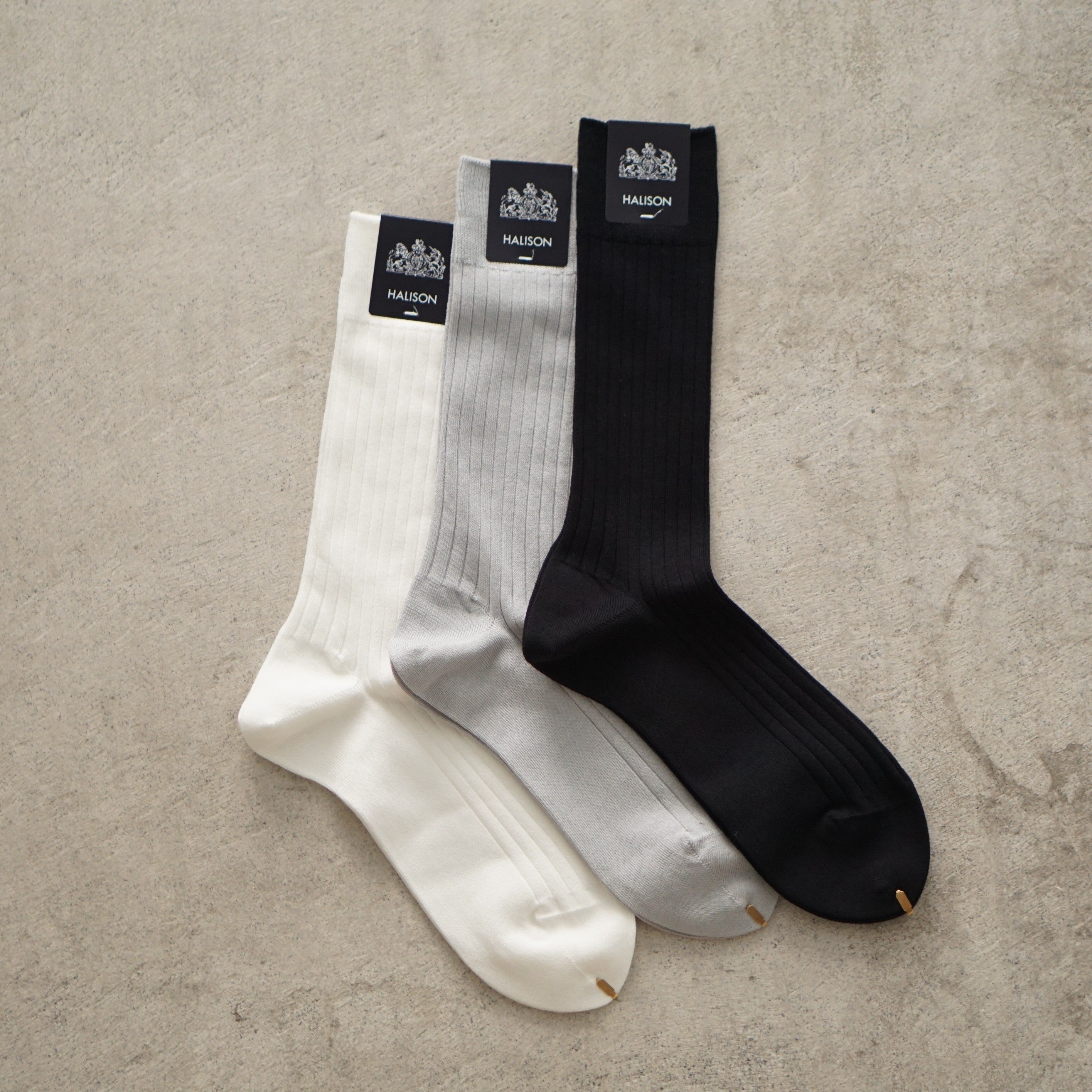 HALISON×MOONCASTLE Ice Cotton Rib Socks