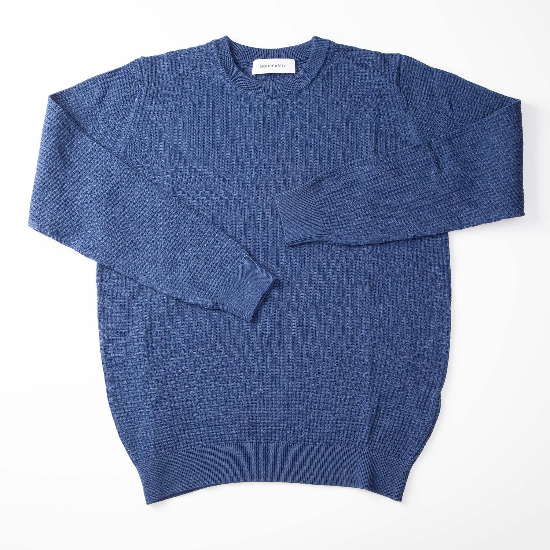 WAFFLE DENIM KNIT