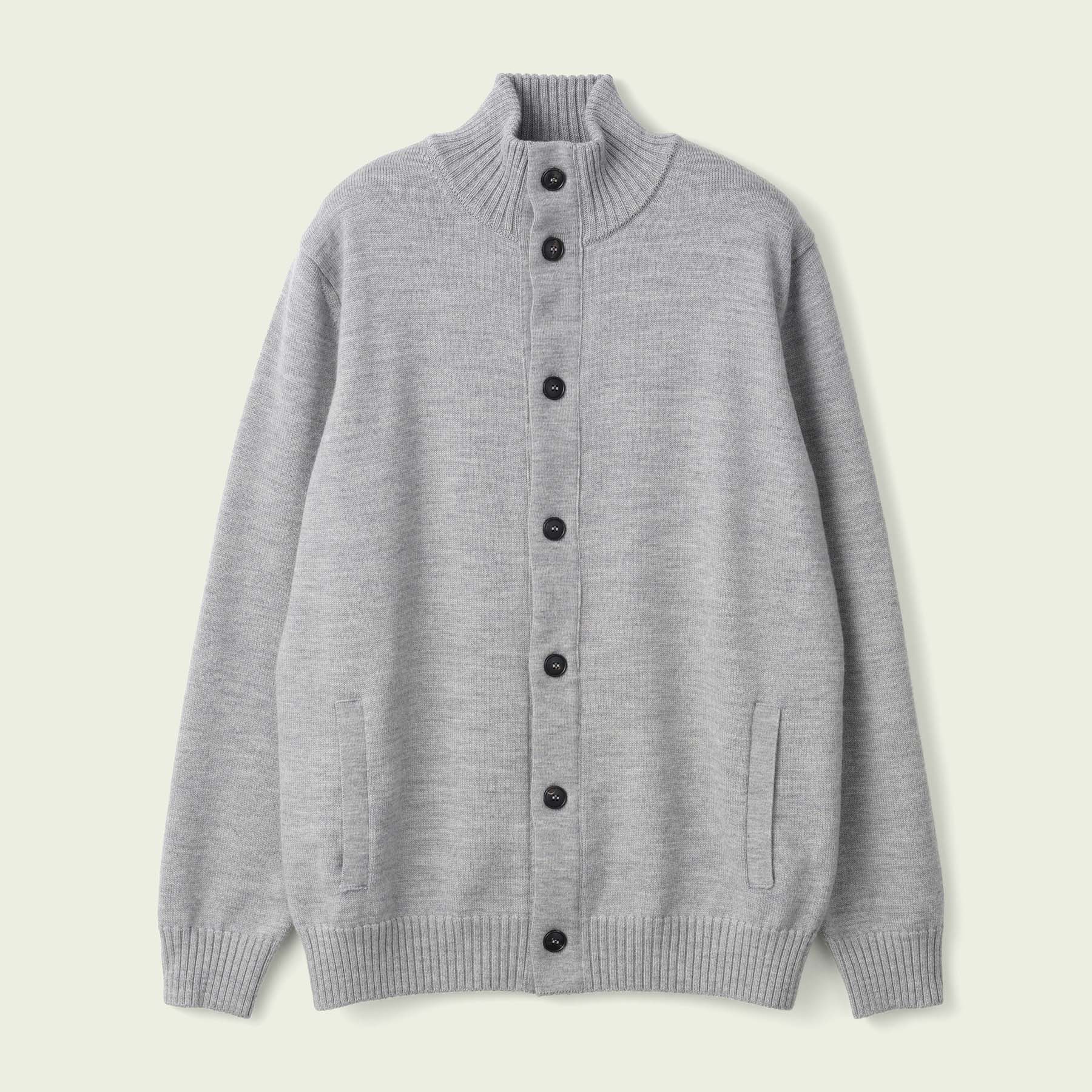 【NEW】WOOL STAND COLLAR CARDIGAN