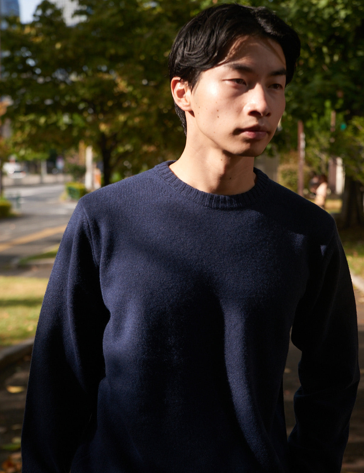 CASHMERE SILK WOOL CREWNECK