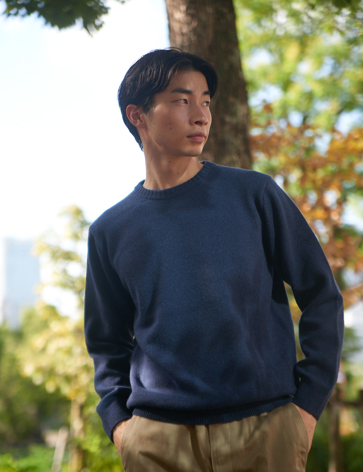 CASHMERE SILK WOOL CREWNECK