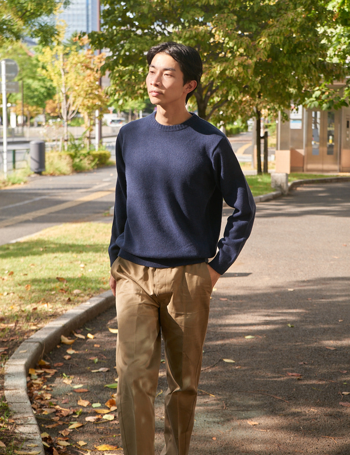 CASHMERE SILK WOOL CREWNECK