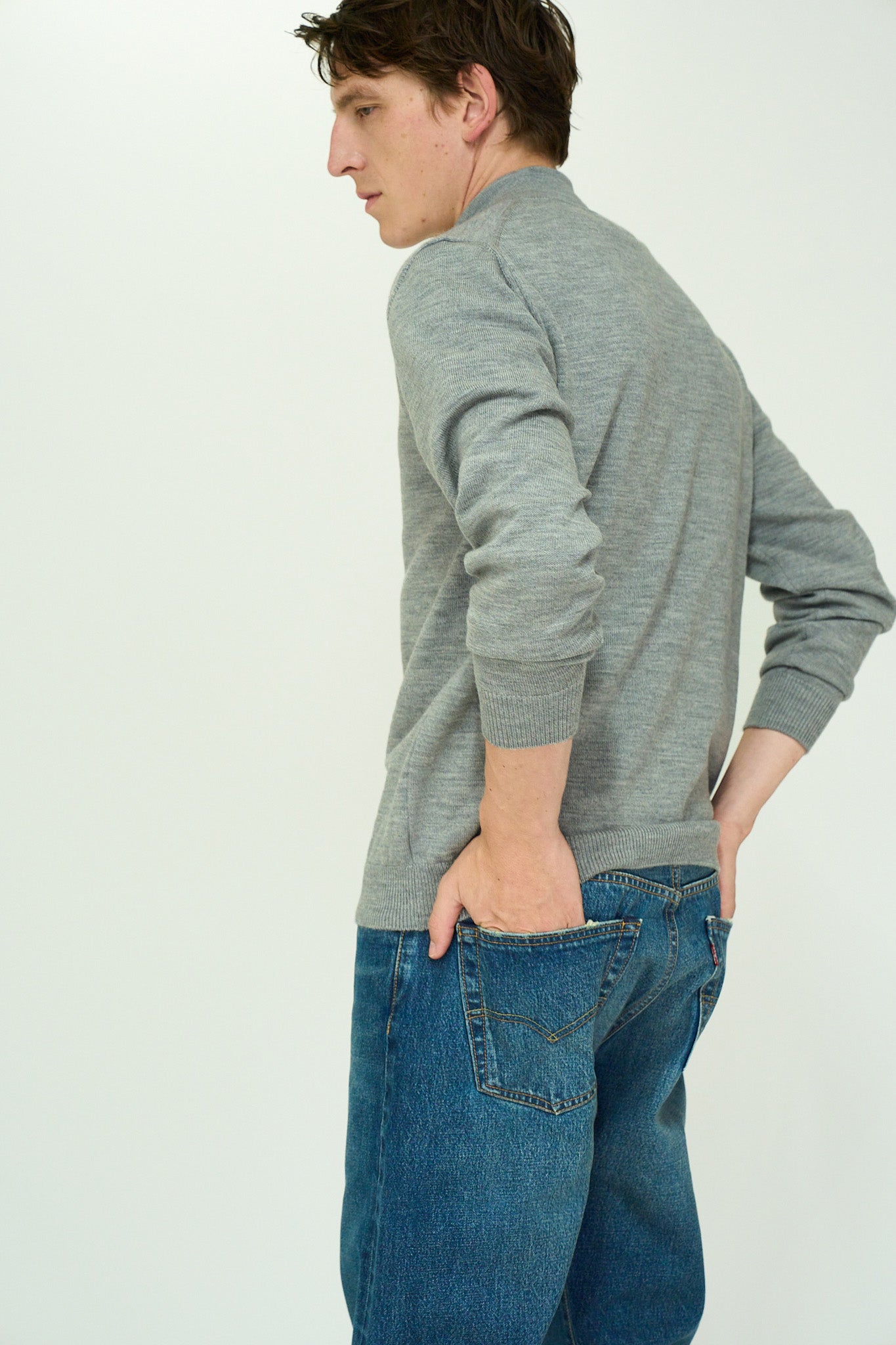 10G Merino Wool  Full-Zip Blouzon