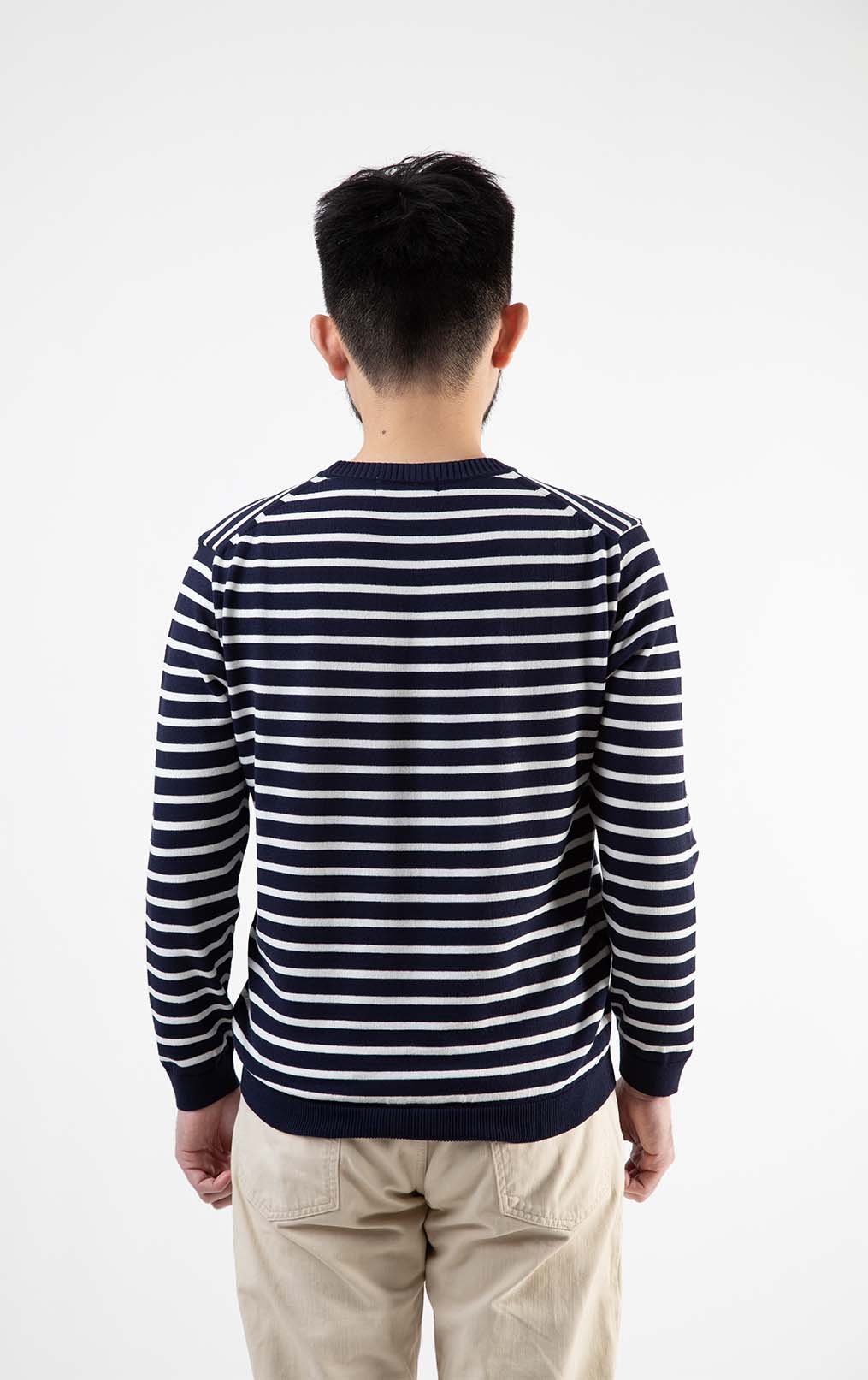 ICE COTTON BORDER LONG CREWNECK