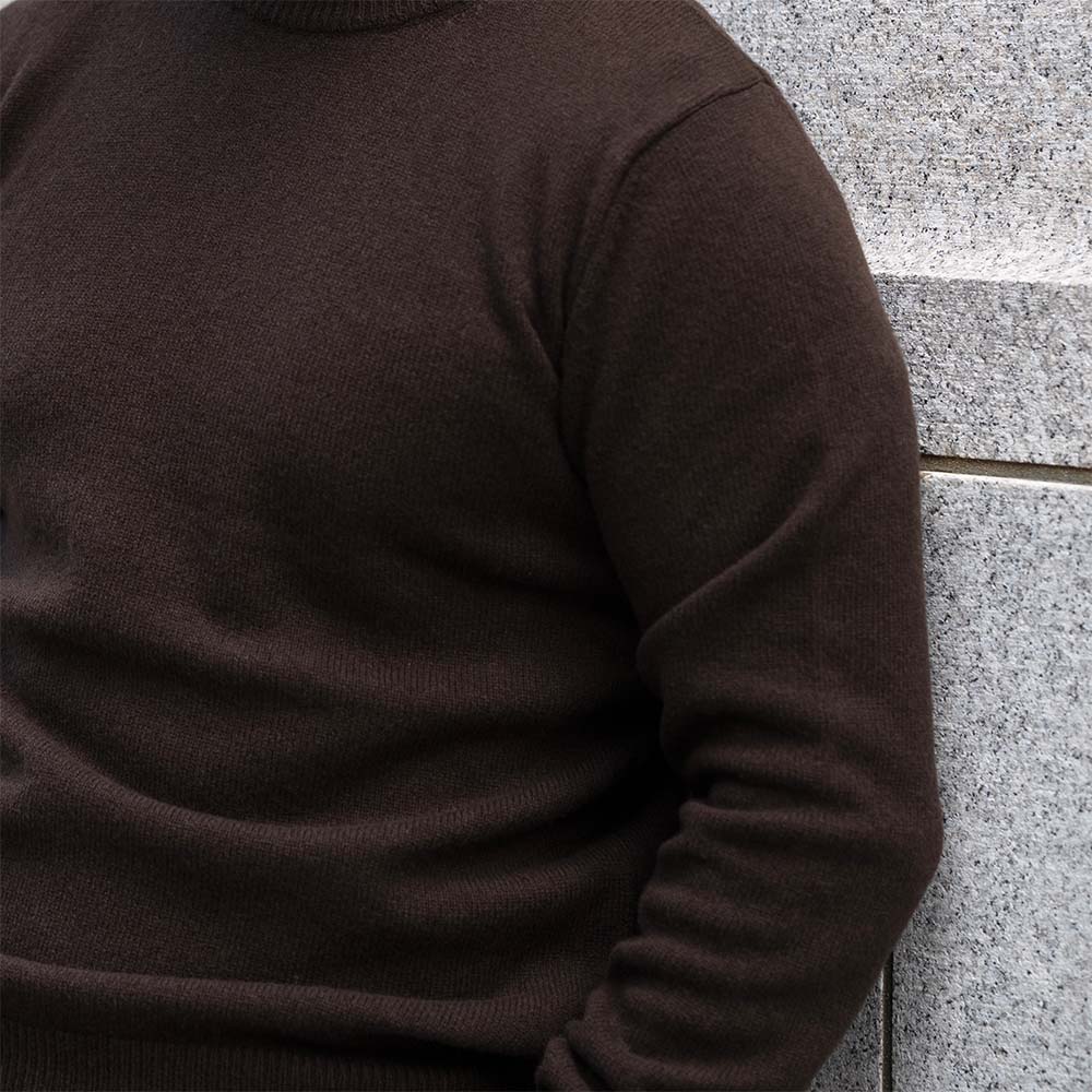 CASHMERE SILK WOOL MOCKNECK