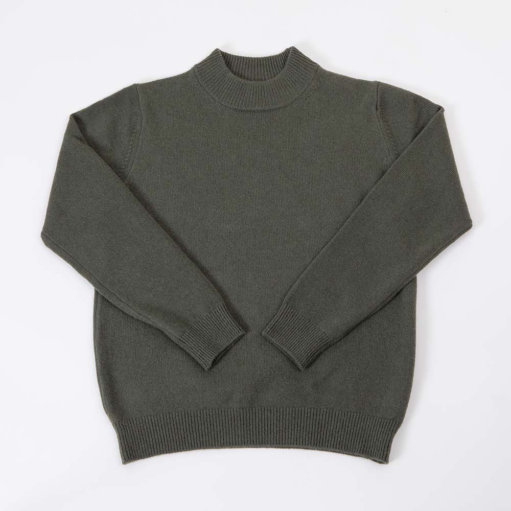 CASHMERE SILK WOOL MOCKNECK