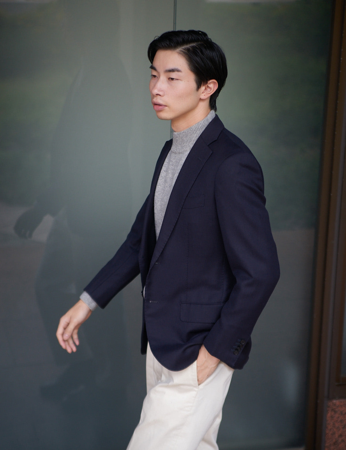 CASHMERE SILK WOOL MOCKNECK
