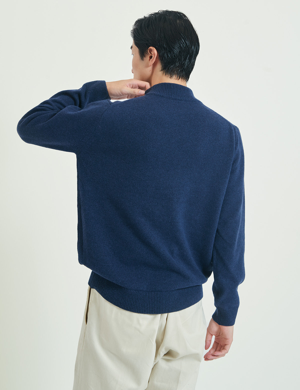 CASHMERE SILK WOOL MOCKNECK