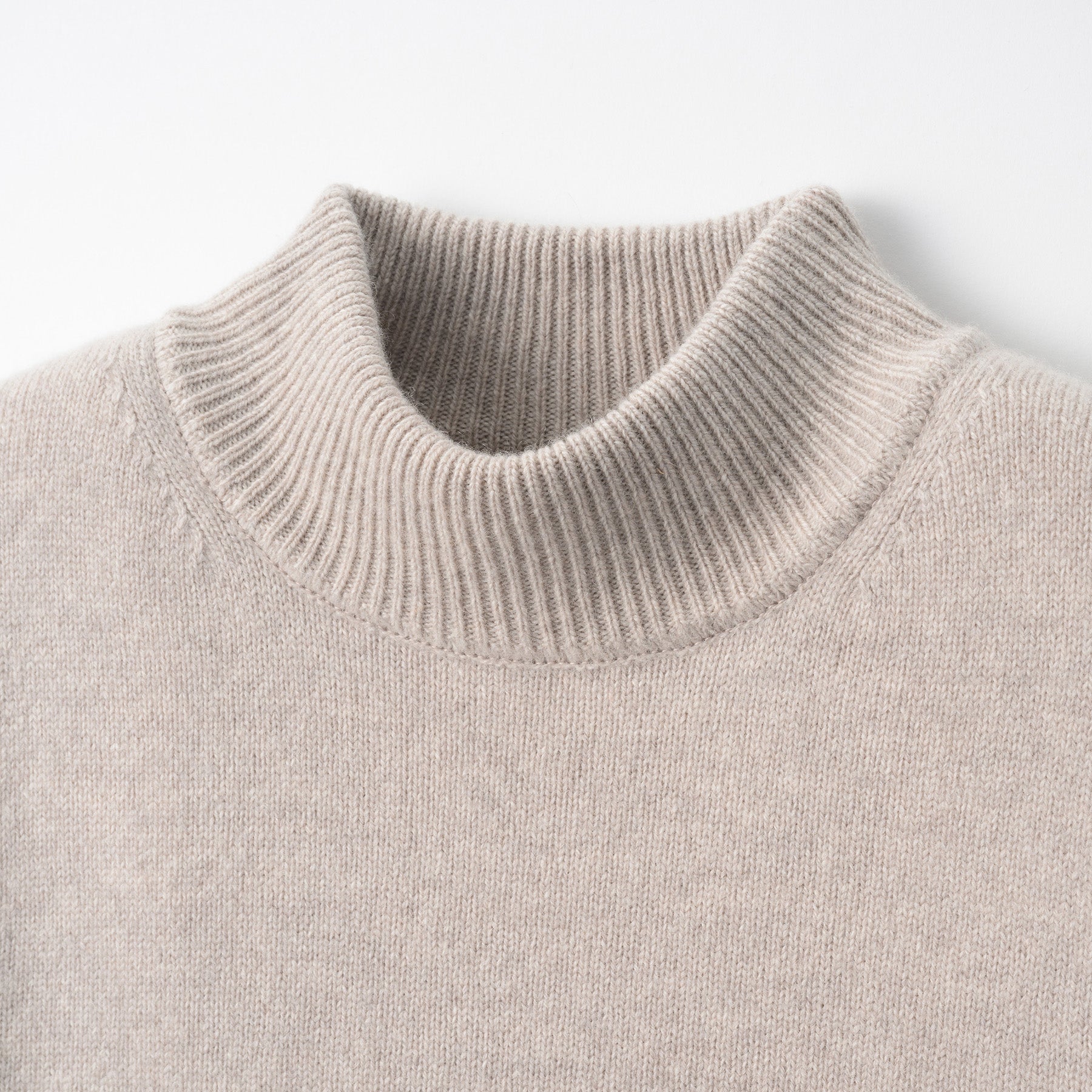 CASHMERE SILK WOOL MOCKNECK