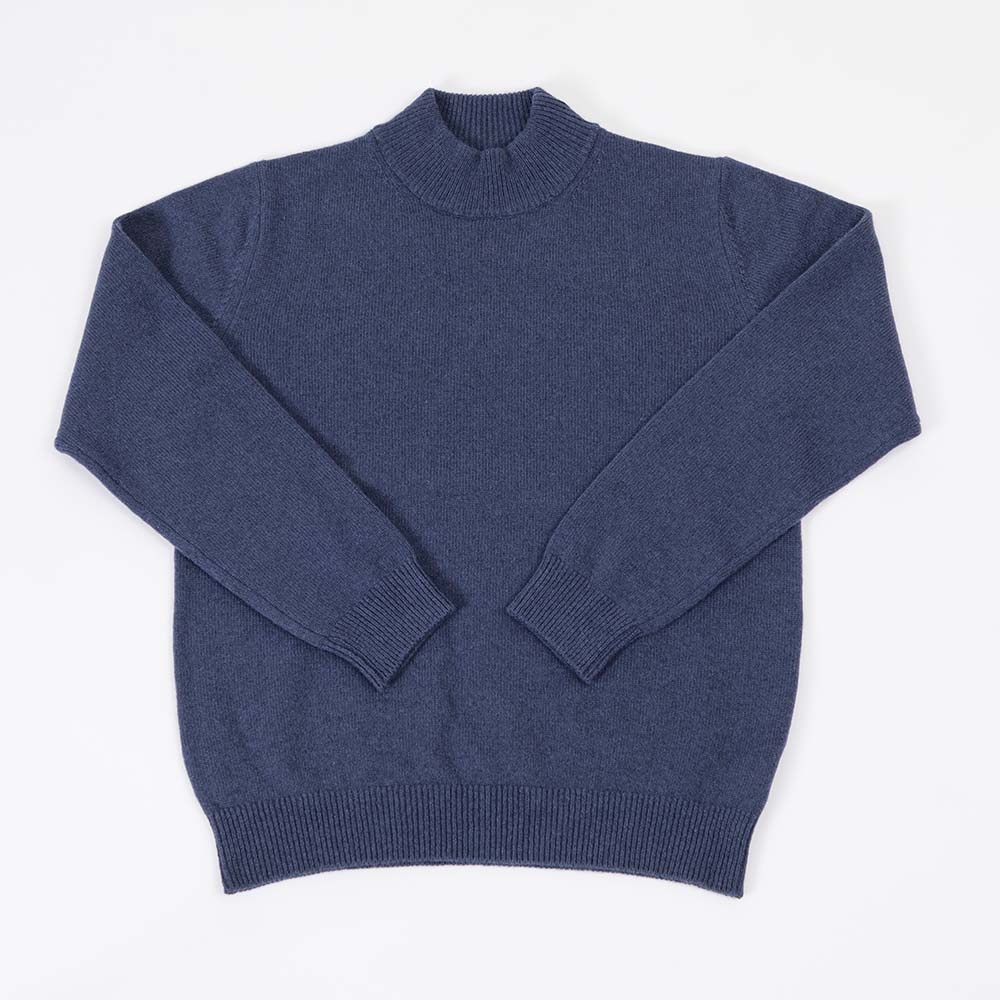 CASHMERE SILK WOOL MOCKNECK