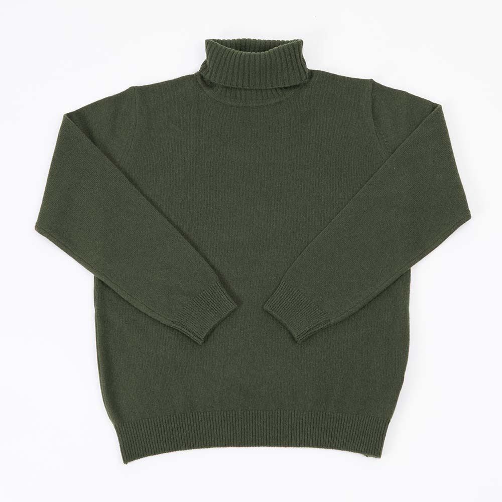 CASHMERE SILK WOOL TURTLENECK