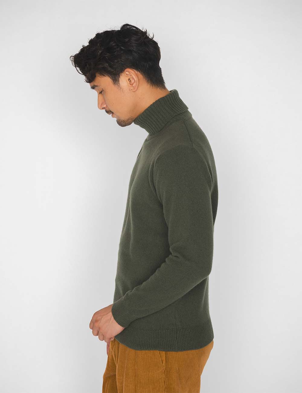 CASHMERE SILK WOOL TURTLENECK