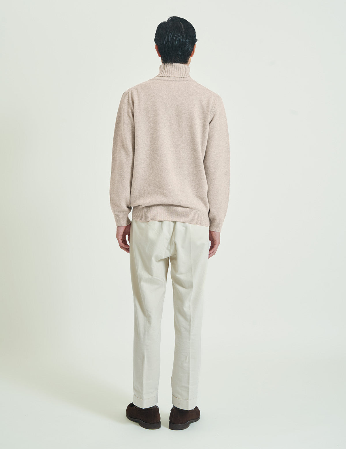 CASHMERE SILK WOOL TURTLENECK