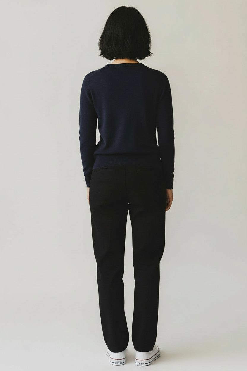 【WOMEN】12G Lightweight Merino Wool Crewneck