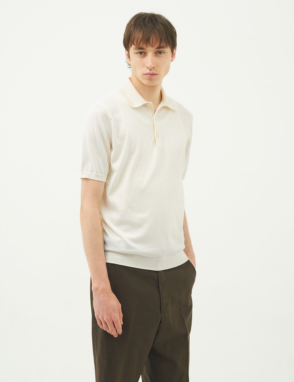 【NEW】SEA ISLAND COTTON POLONECK