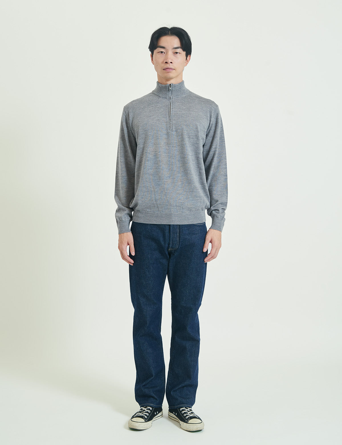 【NEW】12G Lightweight Merino Wool Half Zip Pullover