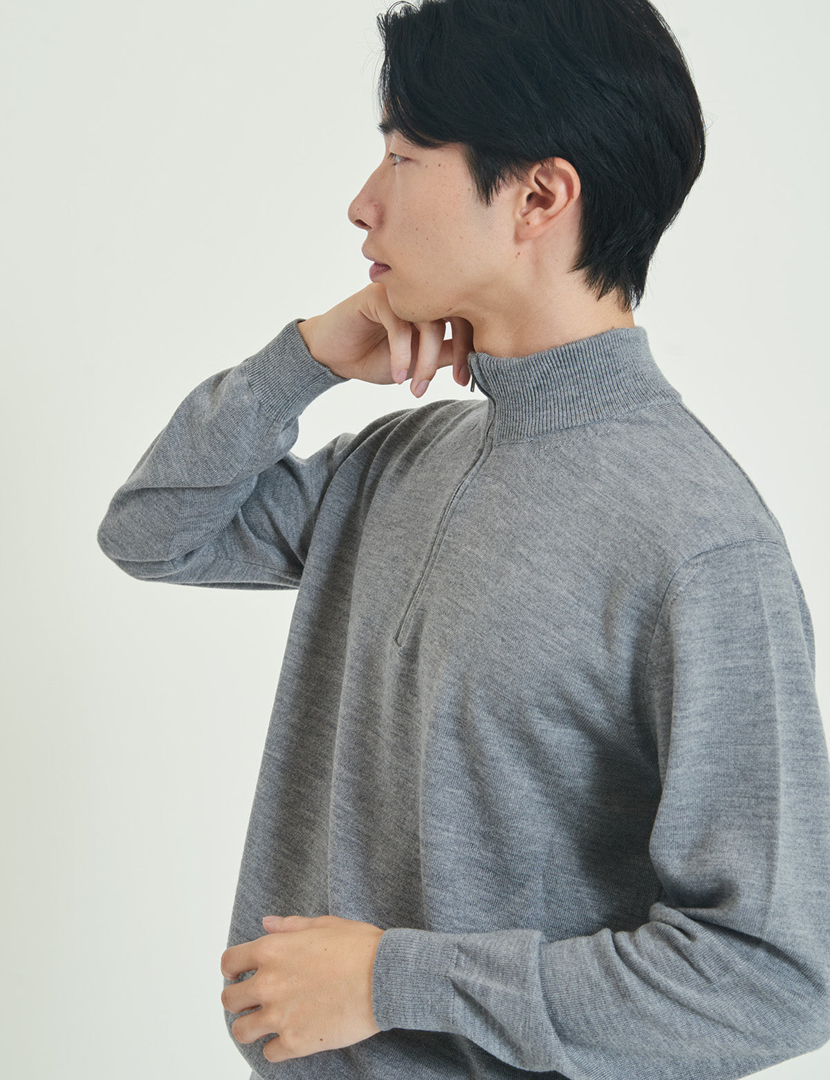 【NEW】12G Lightweight Merino Wool Half Zip Pullover