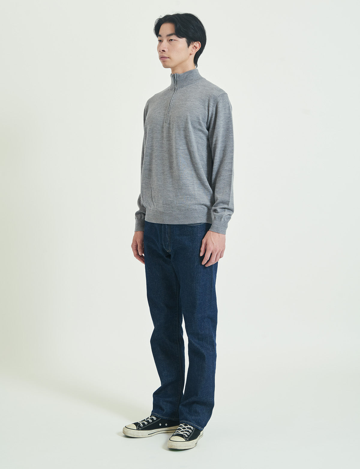 【NEW】12G Lightweight Merino Wool Half Zip Pullover