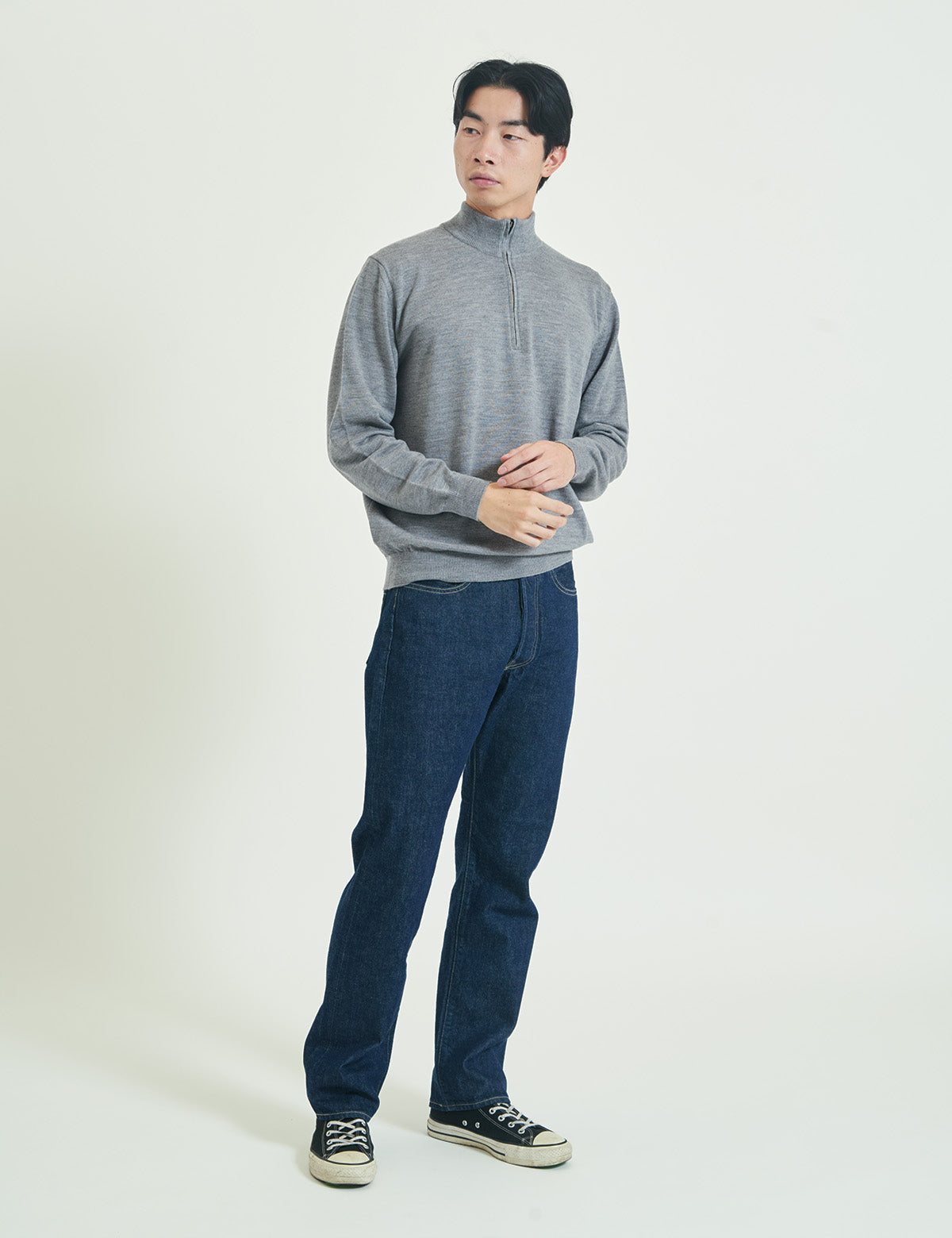 【NEW】12G Lightweight Merino Wool Half Zip Pullover