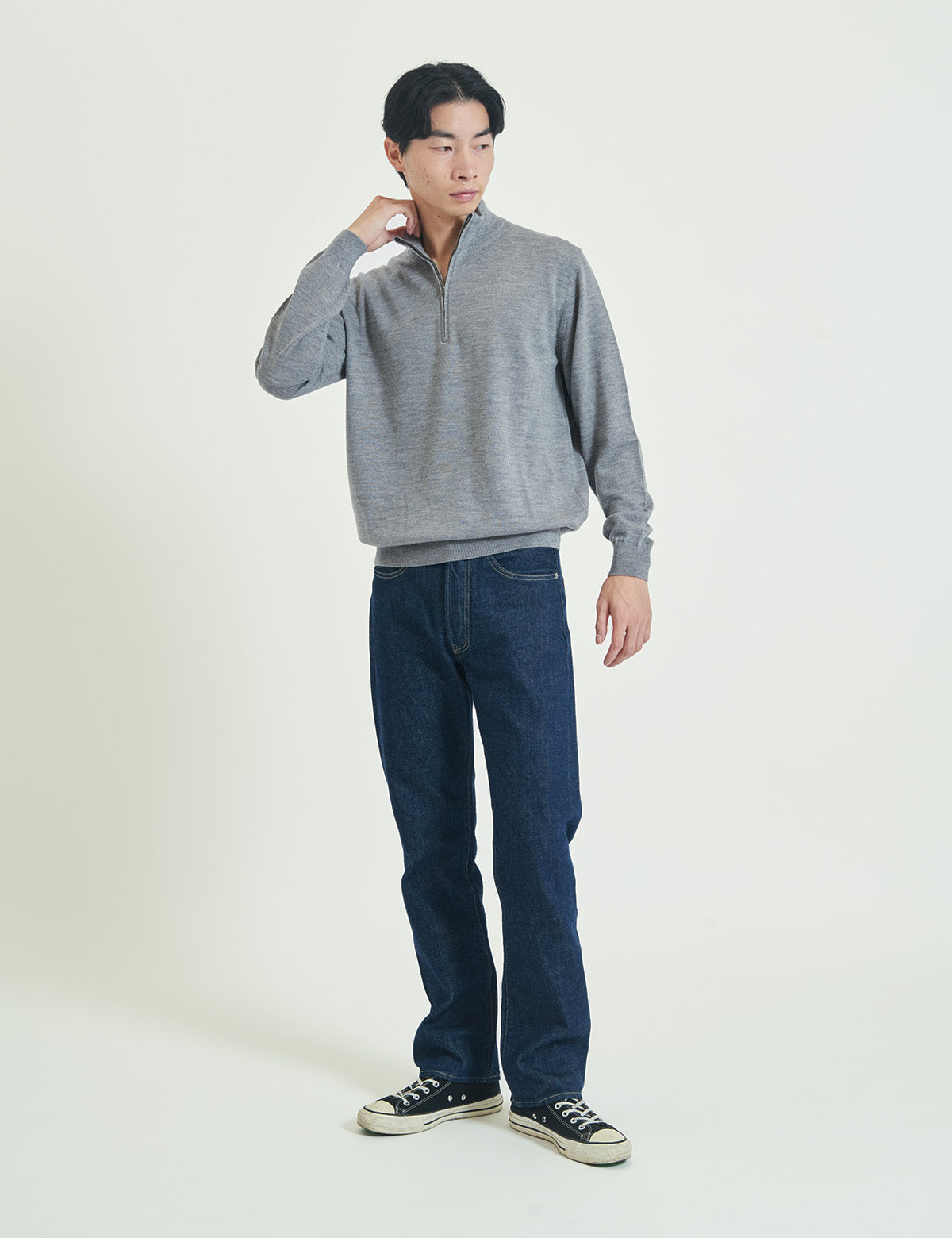【NEW】12G Lightweight Merino Wool Half Zip Pullover