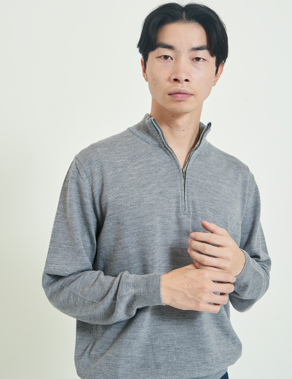 【NEW】12G Lightweight Merino Wool Half Zip Pullover
