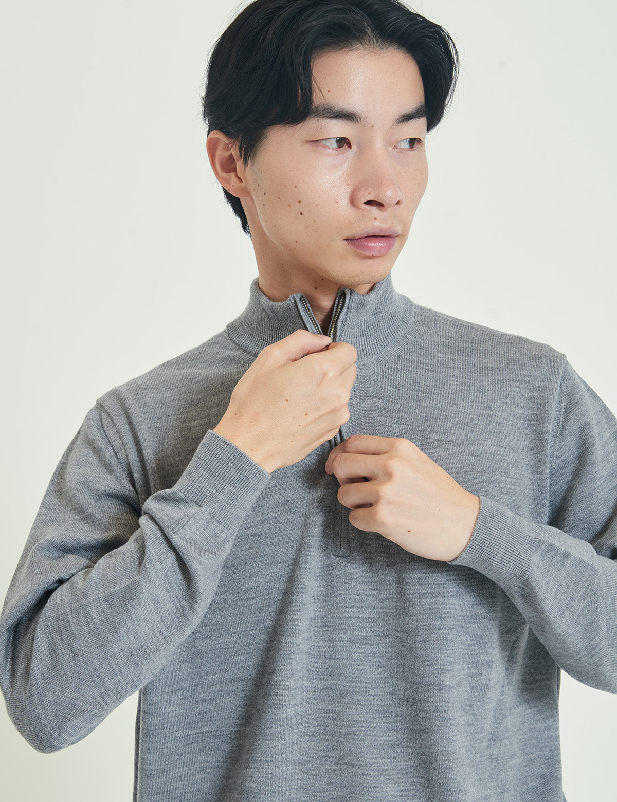 【NEW】12G Lightweight Merino Wool Half Zip Pullover