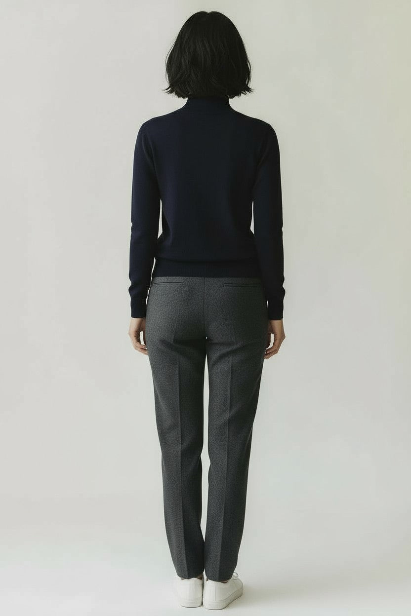 【WOMEN】12G Lightweight Merino Wool Mockneck