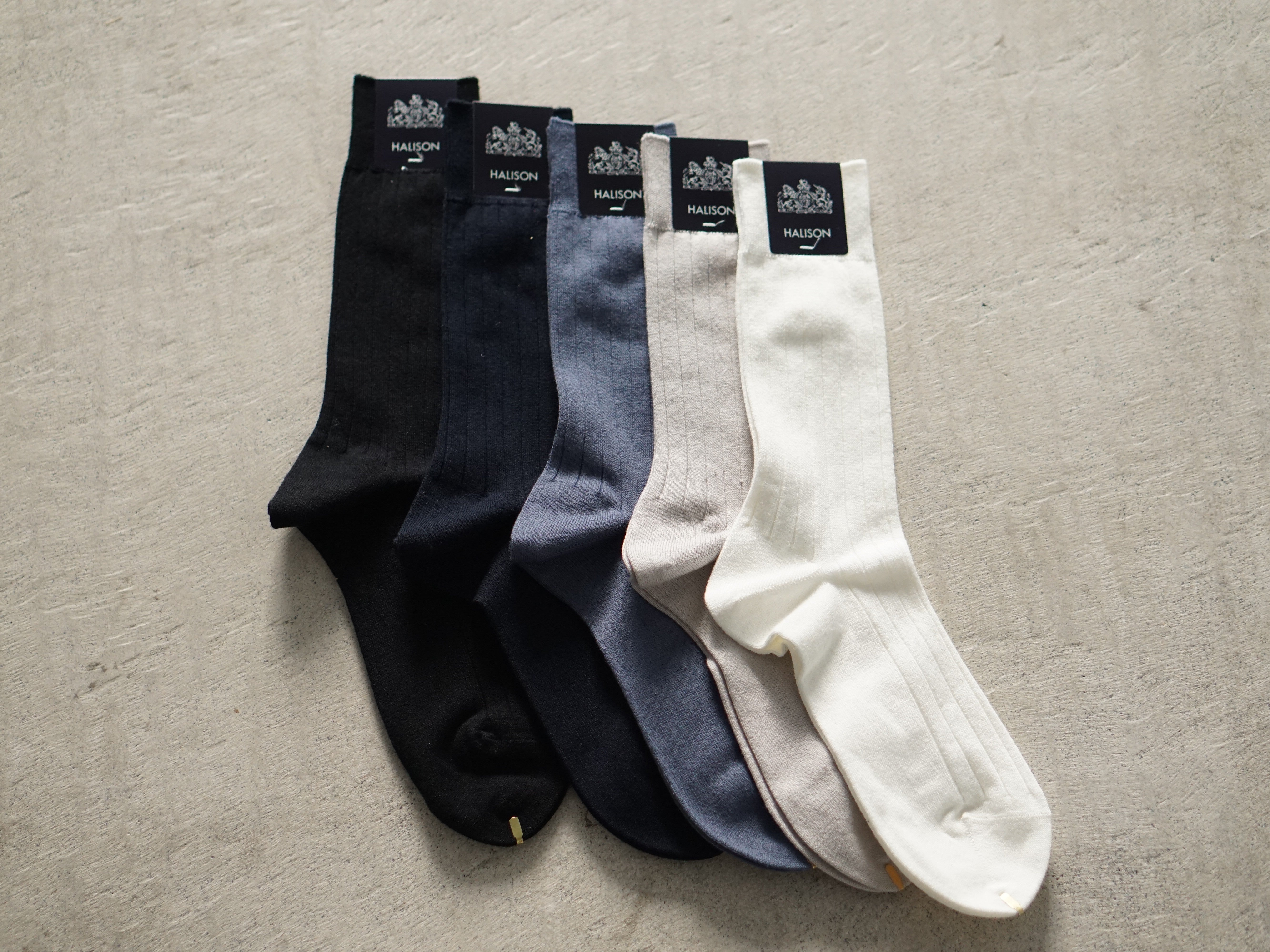 HALISON Cotton-Linen Wide Rib Socks