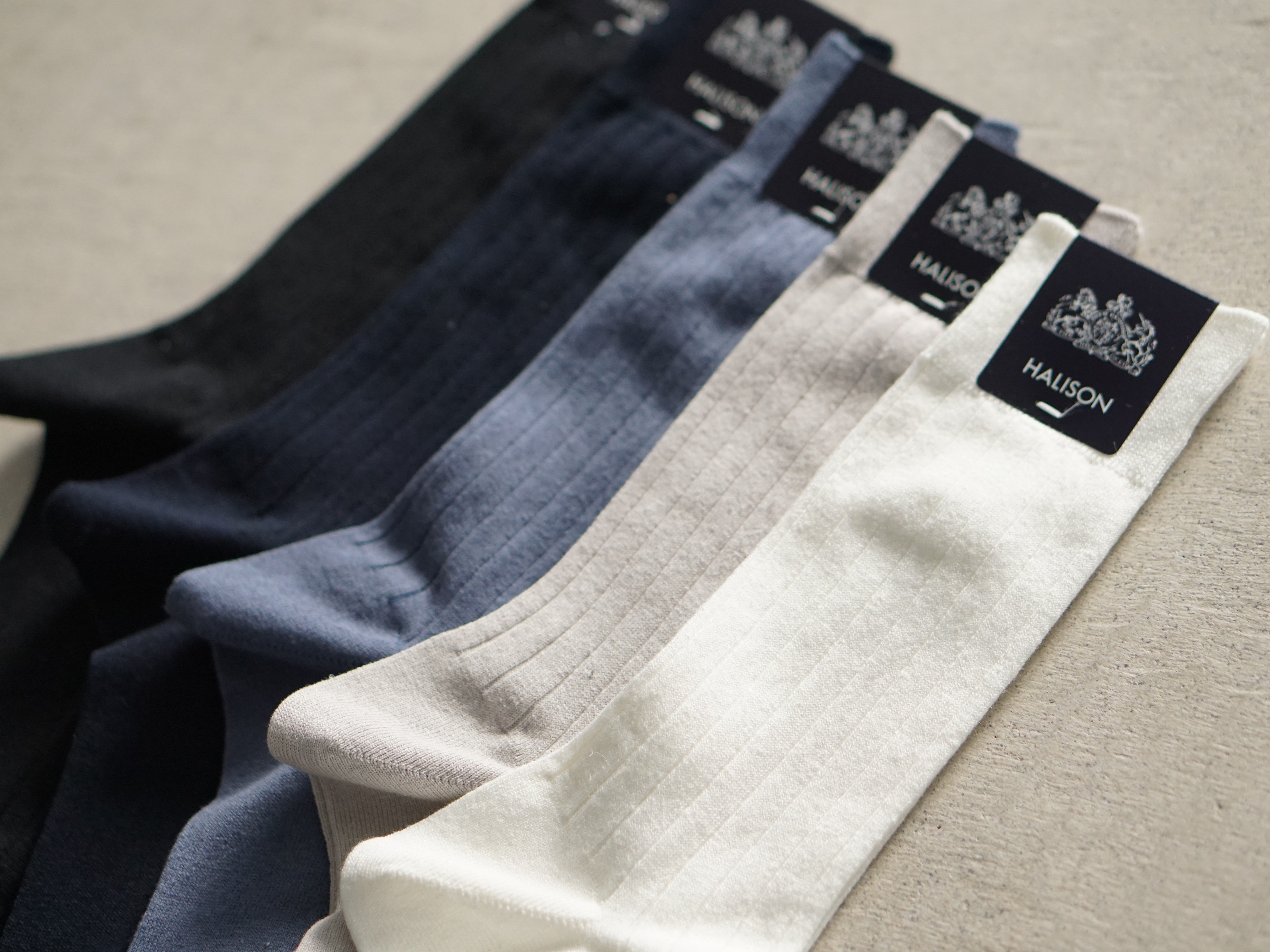 HALISON Cotton-Linen Wide Rib Socks