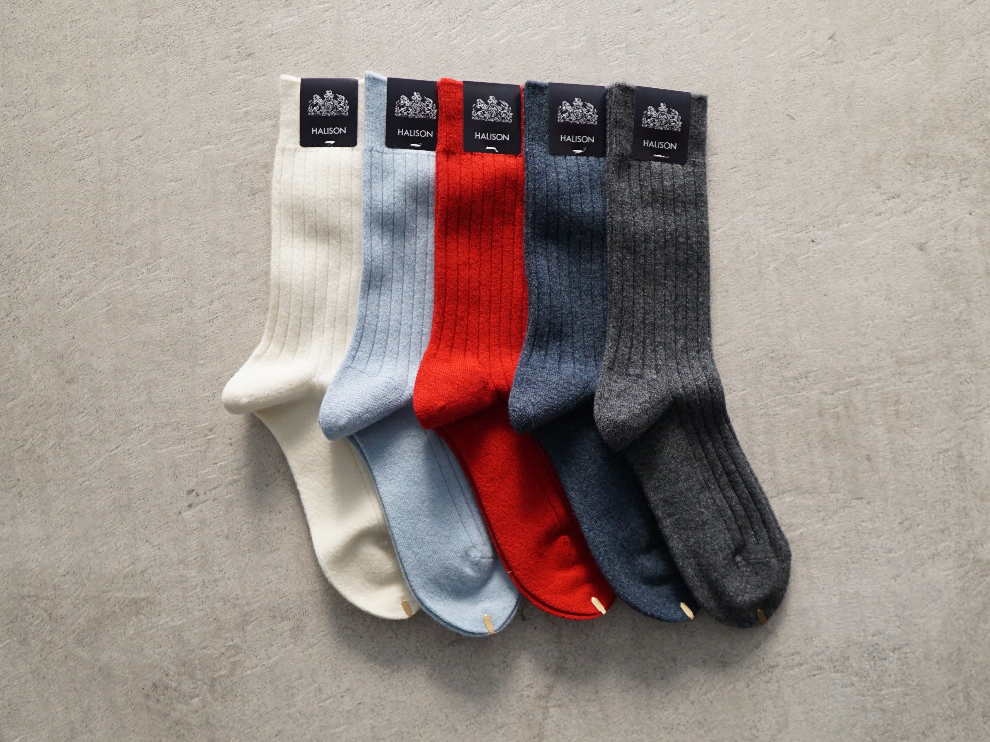 HALISON Lamb Wool Rib Socks