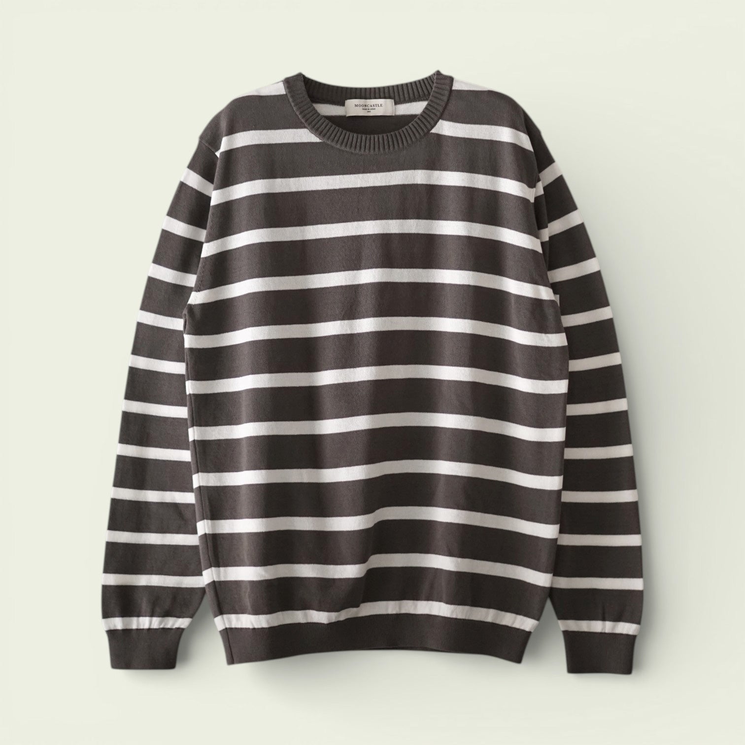 ICE COTTON BORDER LONG CREWNECK