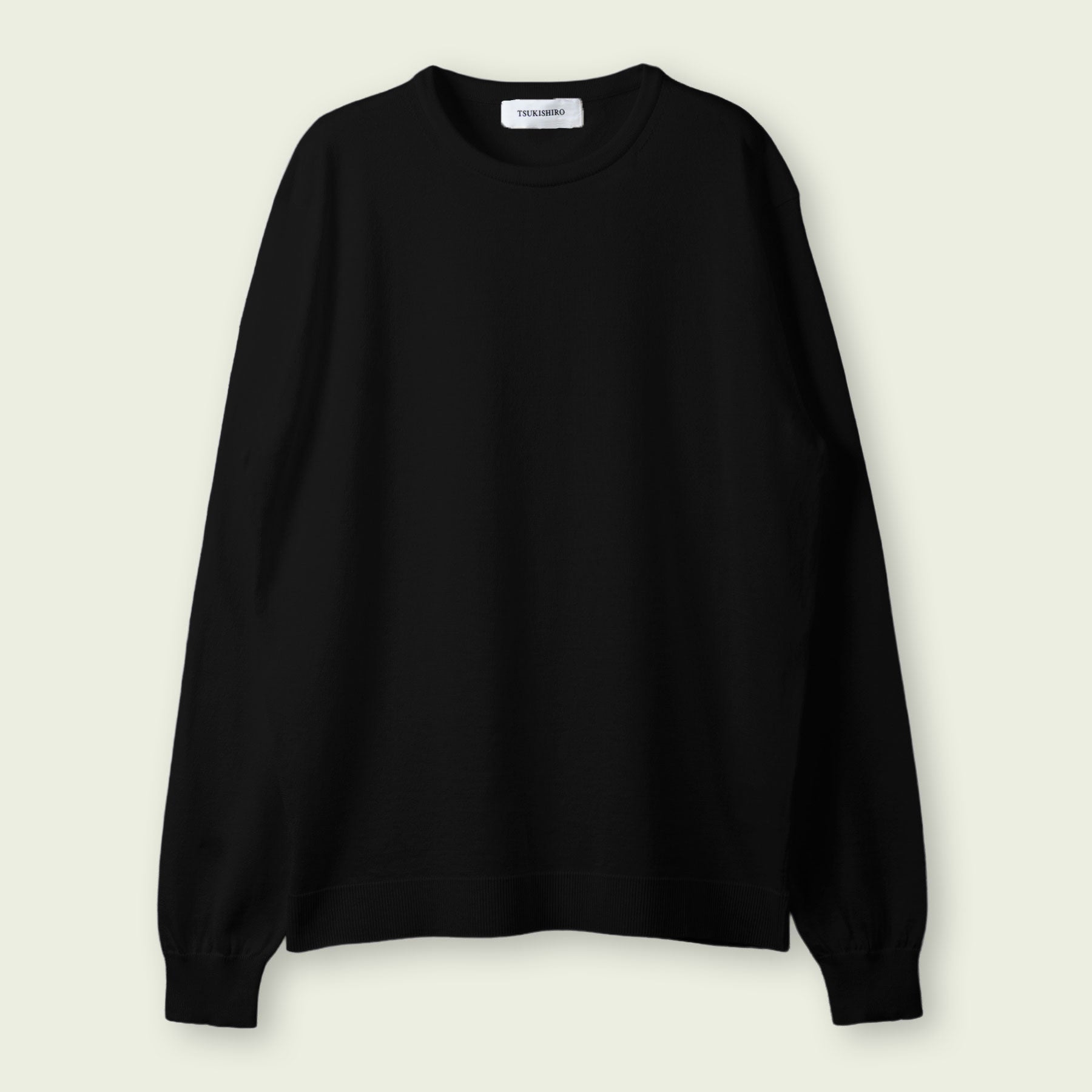 SEA ISLAND COTTON CREWNECK LONG SLEEVE