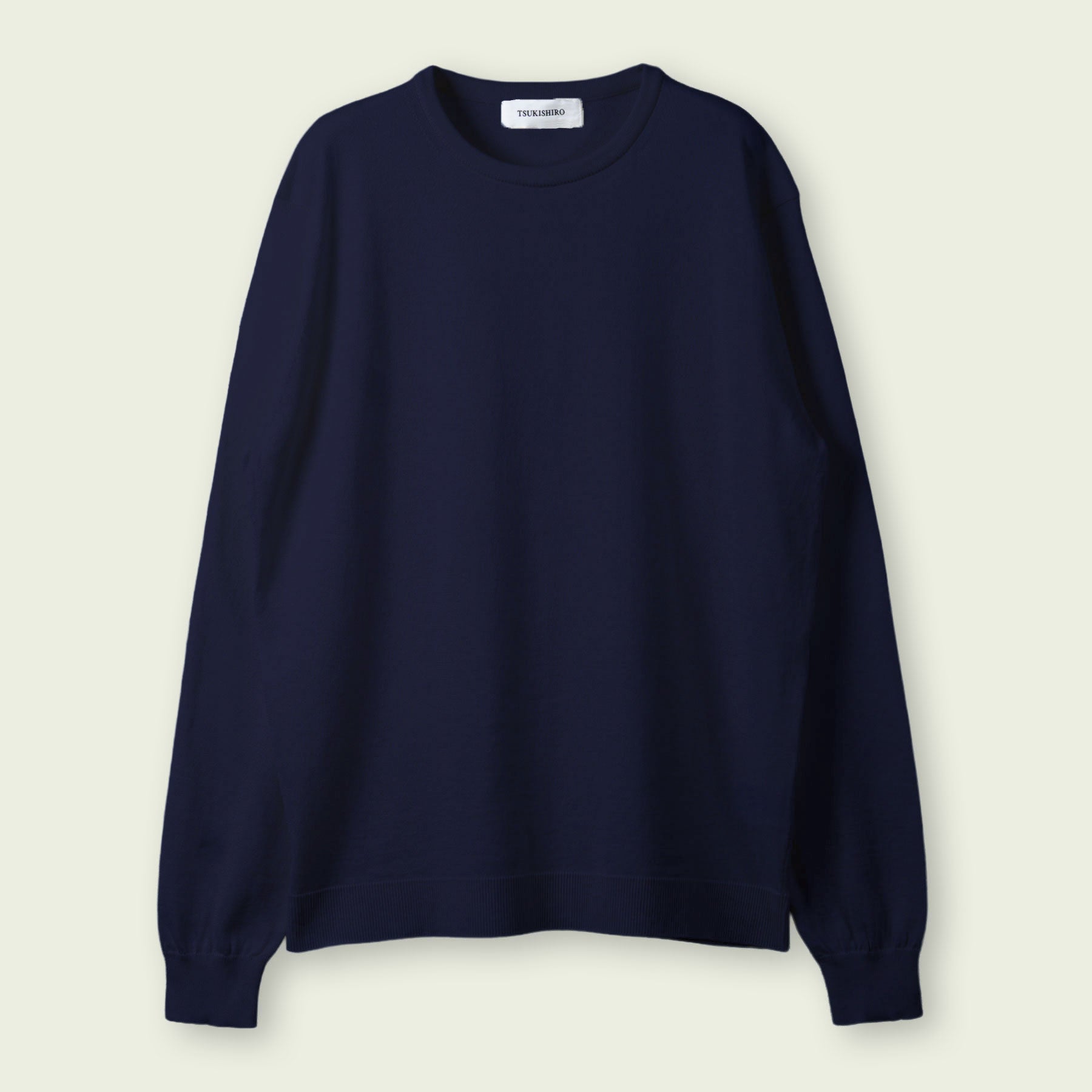 SEA ISLAND COTTON CREWNECK LONG SLEEVE