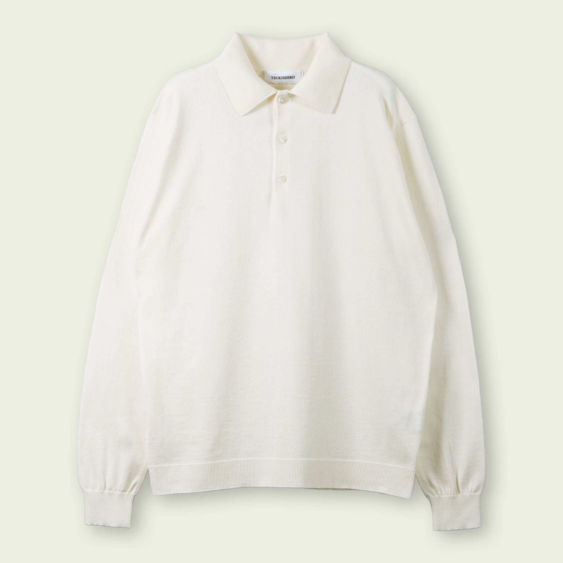 SEA ISLAND COTTON POLONECK LONG SLEEVE