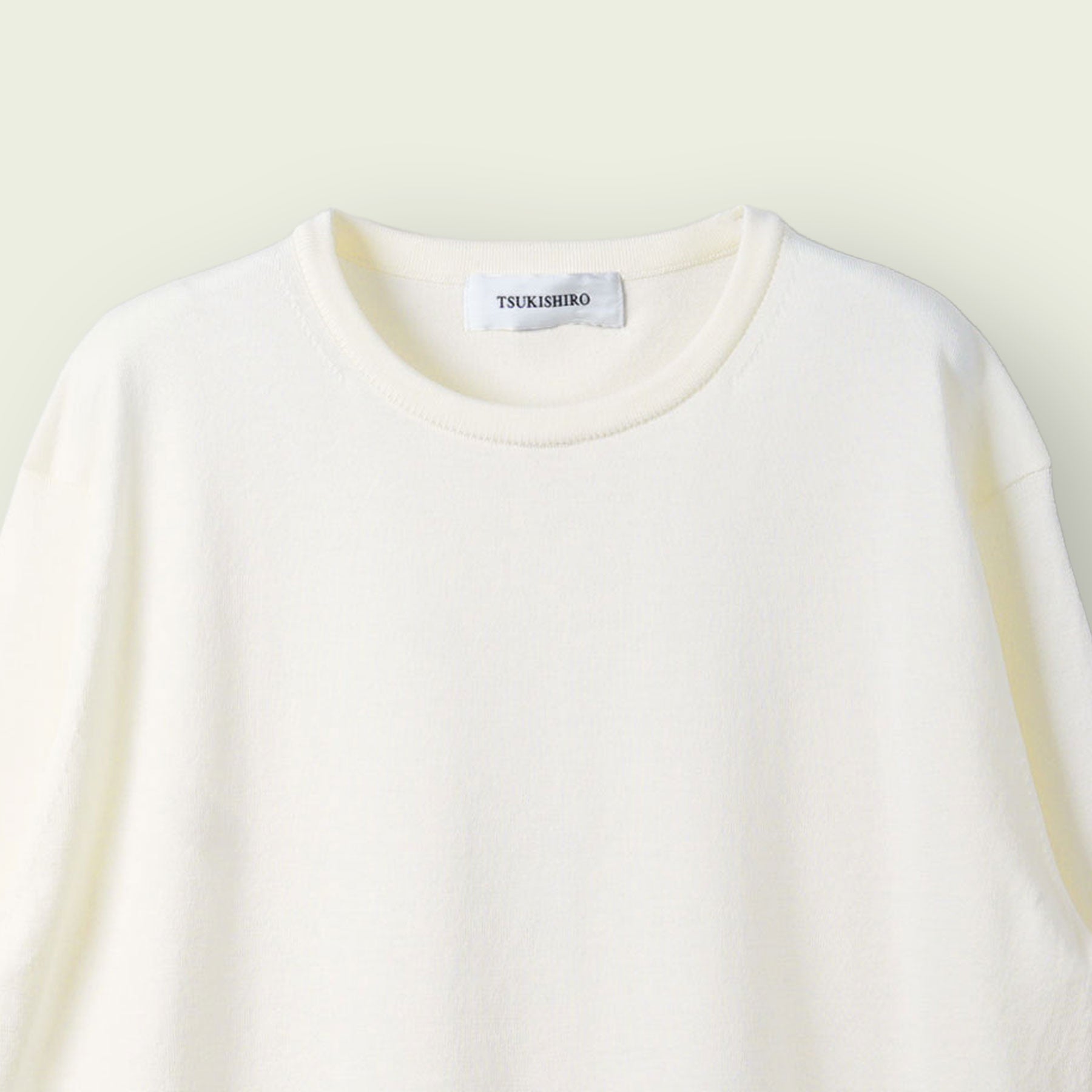 SEA ISLAND COTTON CREWNECK LONG SLEEVE