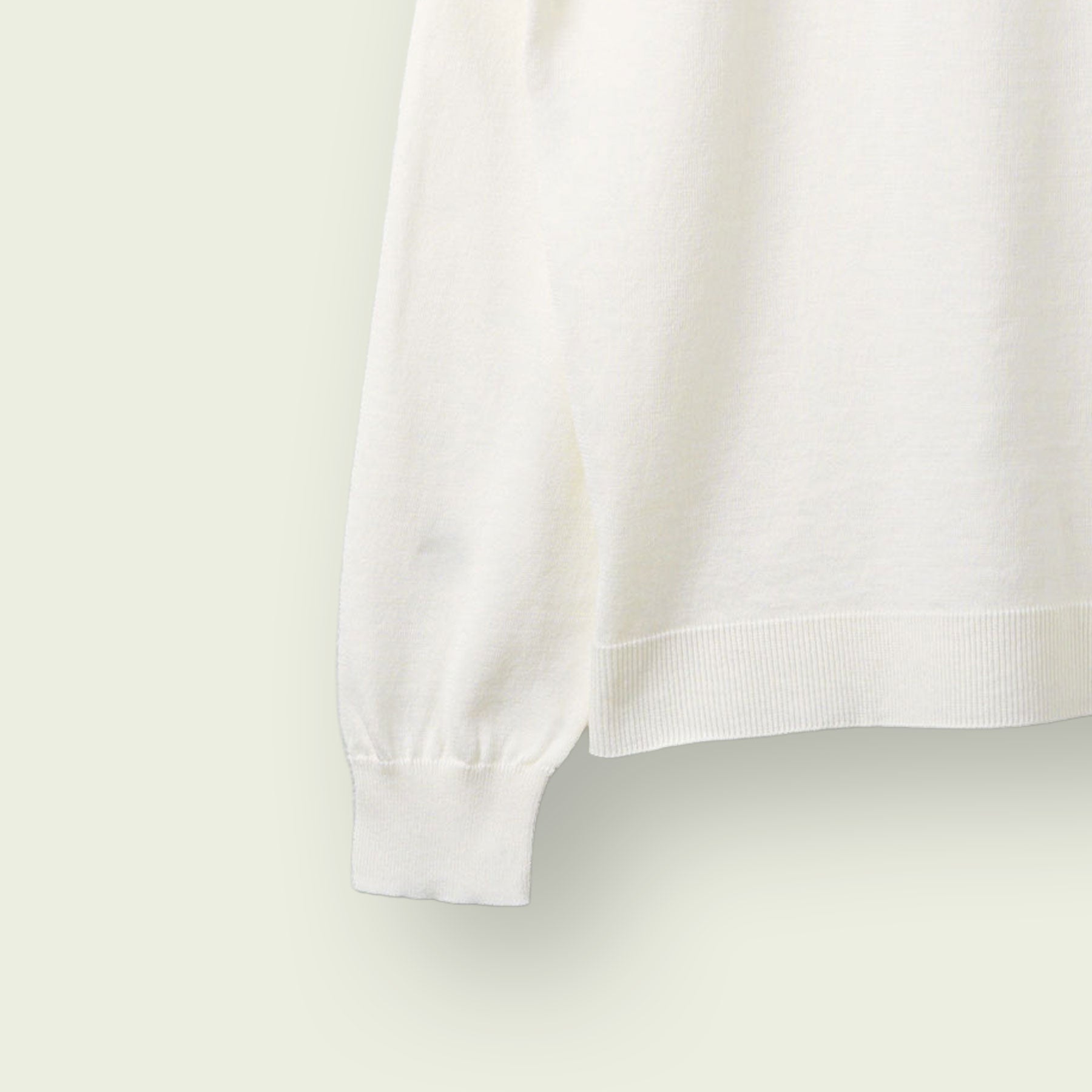 SEA ISLAND COTTON CREWNECK LONG SLEEVE