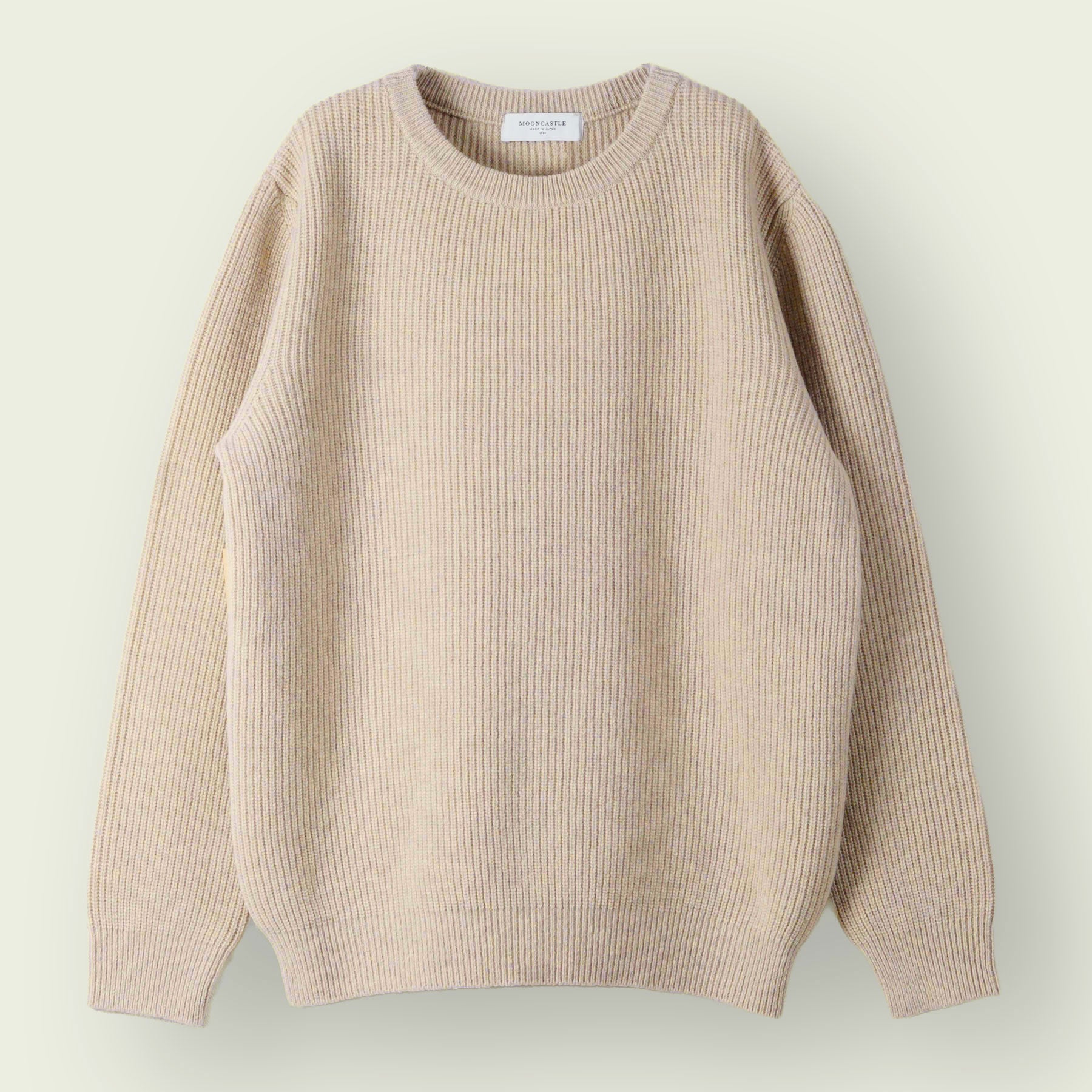 7G Merino Half-Cardigan Crewneck