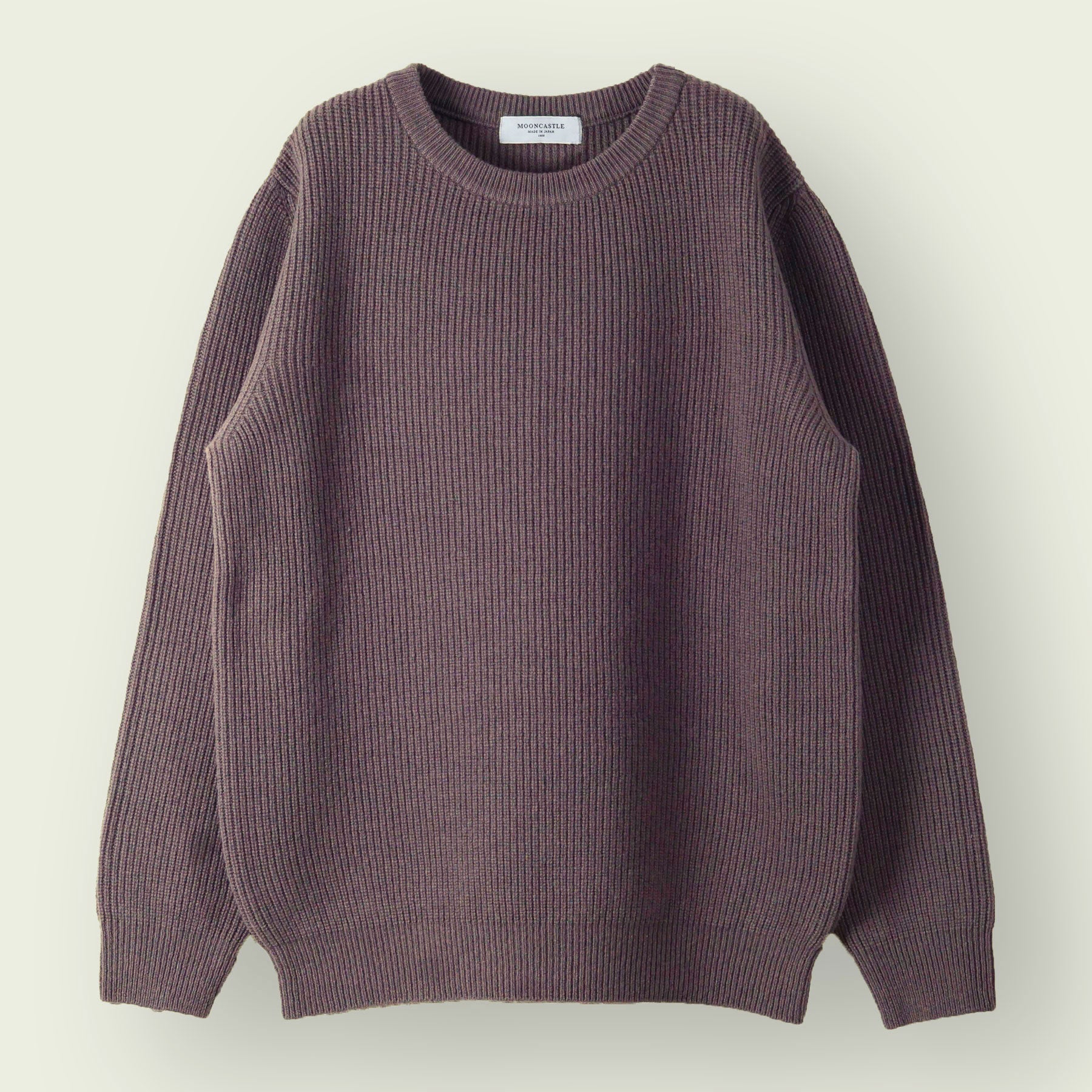 7G Merino Half-Cardigan Crewneck