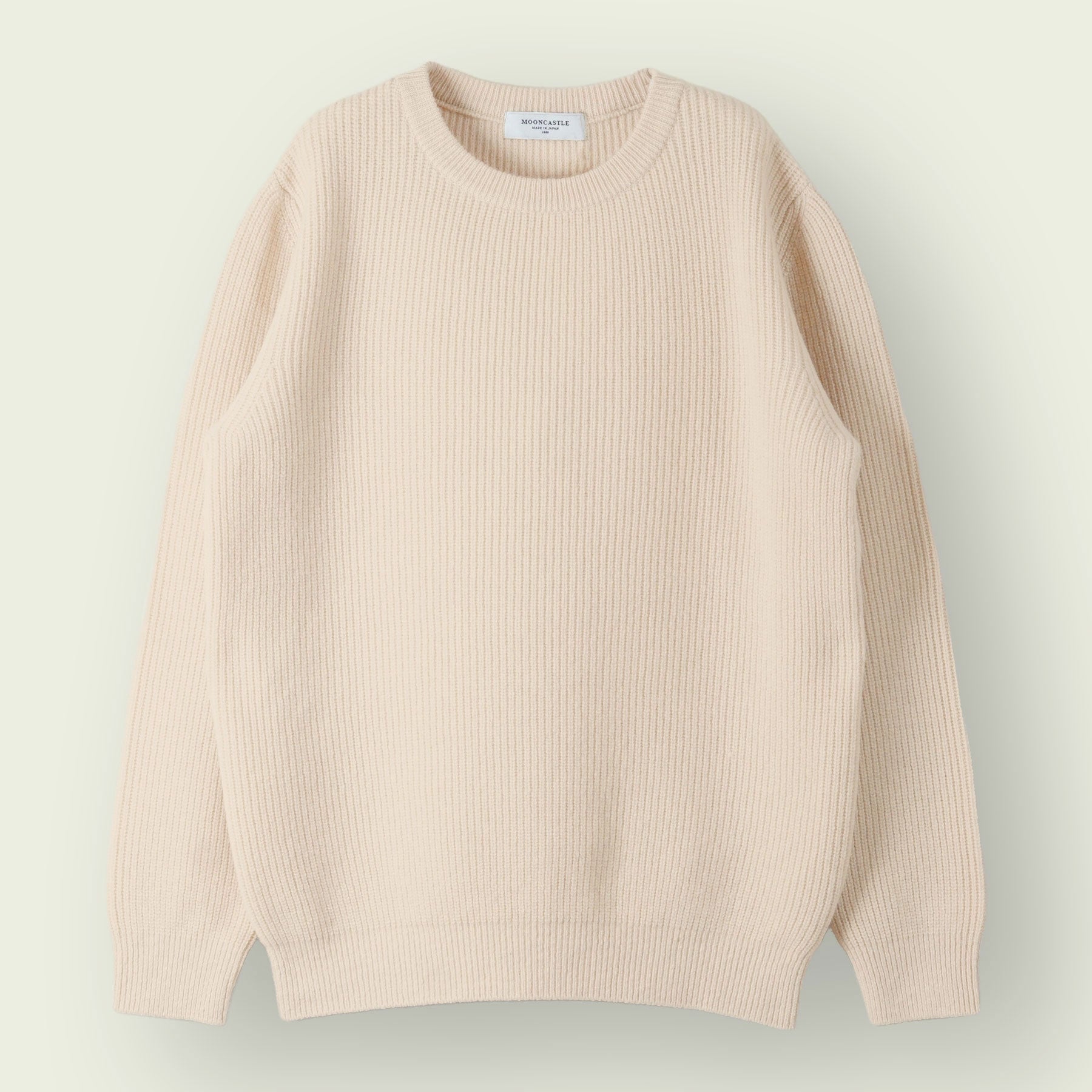 7G Merino Half-Cardigan Crewneck