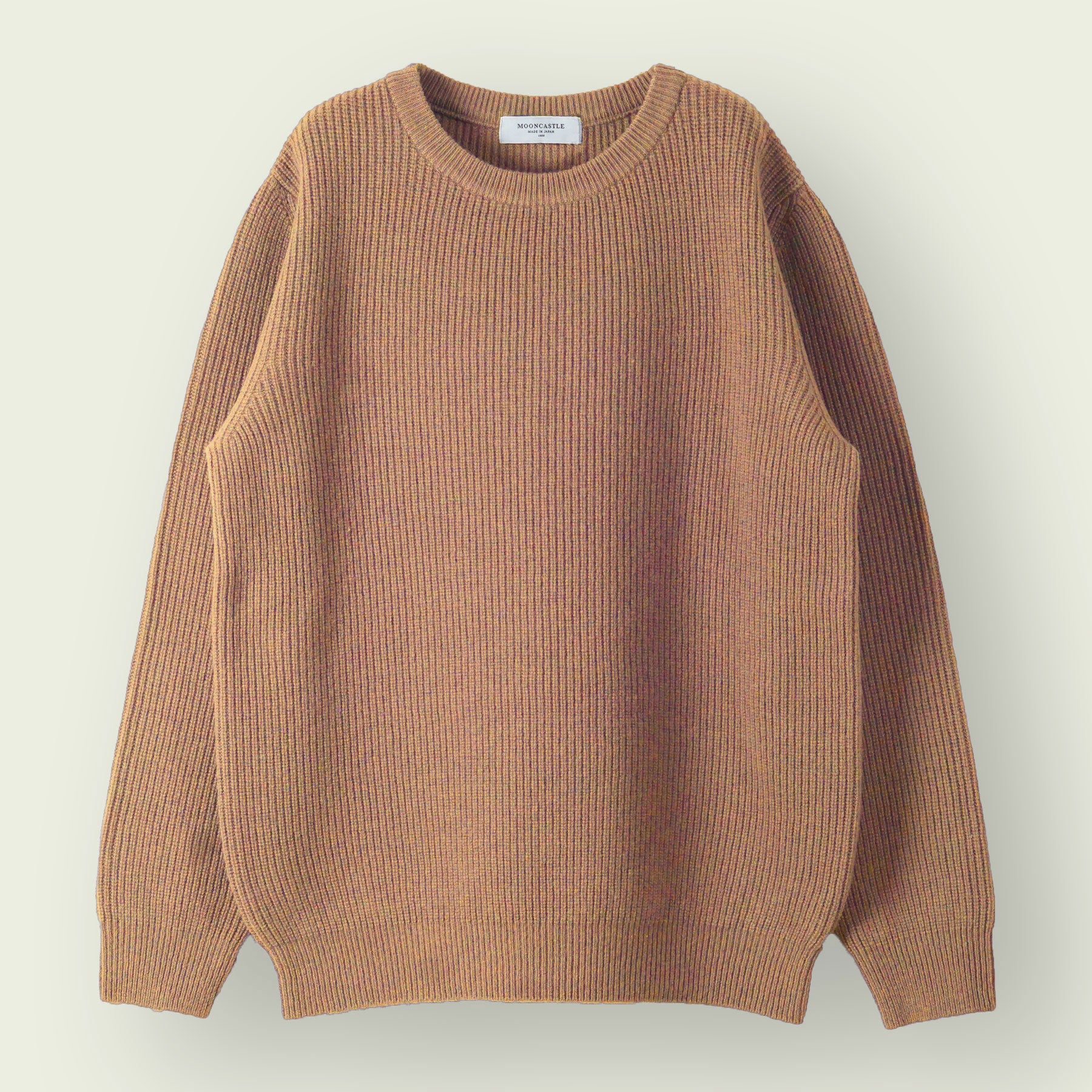 7G Merino Half-Cardigan Crewneck