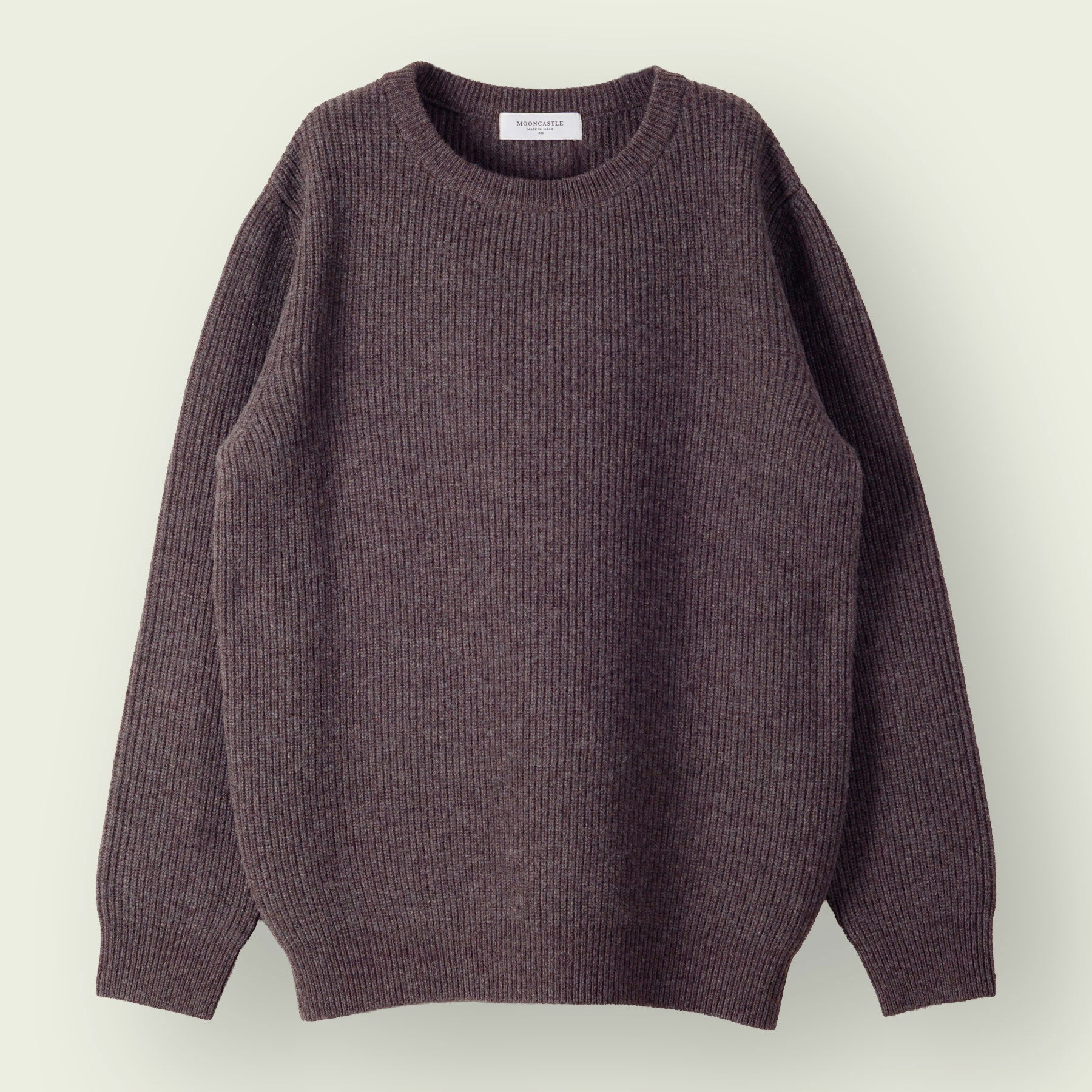 7G Merino Half-Cardigan Crewneck