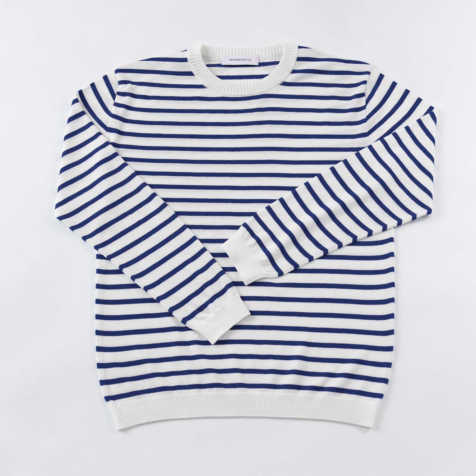 ICE COTTON BORDER LONG CREWNECK